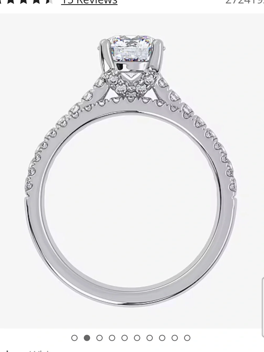jcpenney White Solitaire Halo Engagement Ring and Duo Bands